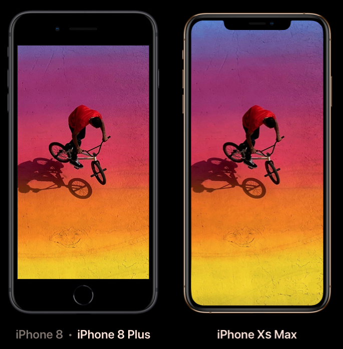 iPhoneXs Max 対 iPhone8 Plus 比較